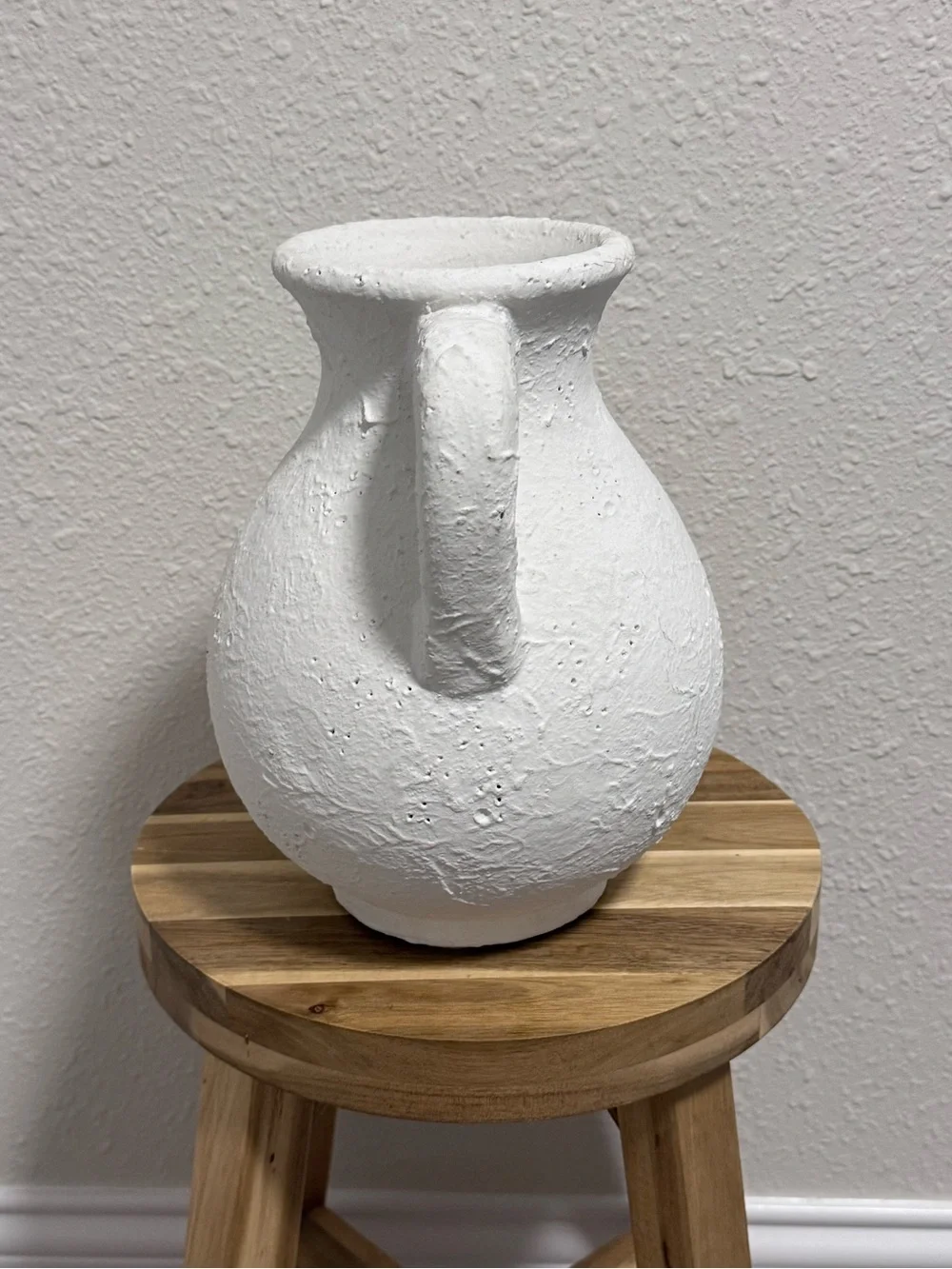 Opalhouse Designed with Jungalow White Textured Vase, Handcrafted Ceramic